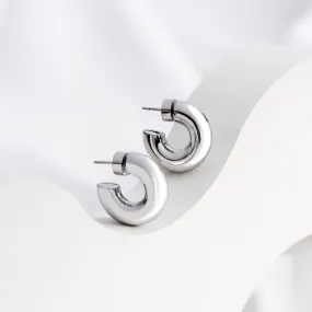 Hailey Nano Hoop 9mm Silver Earrings