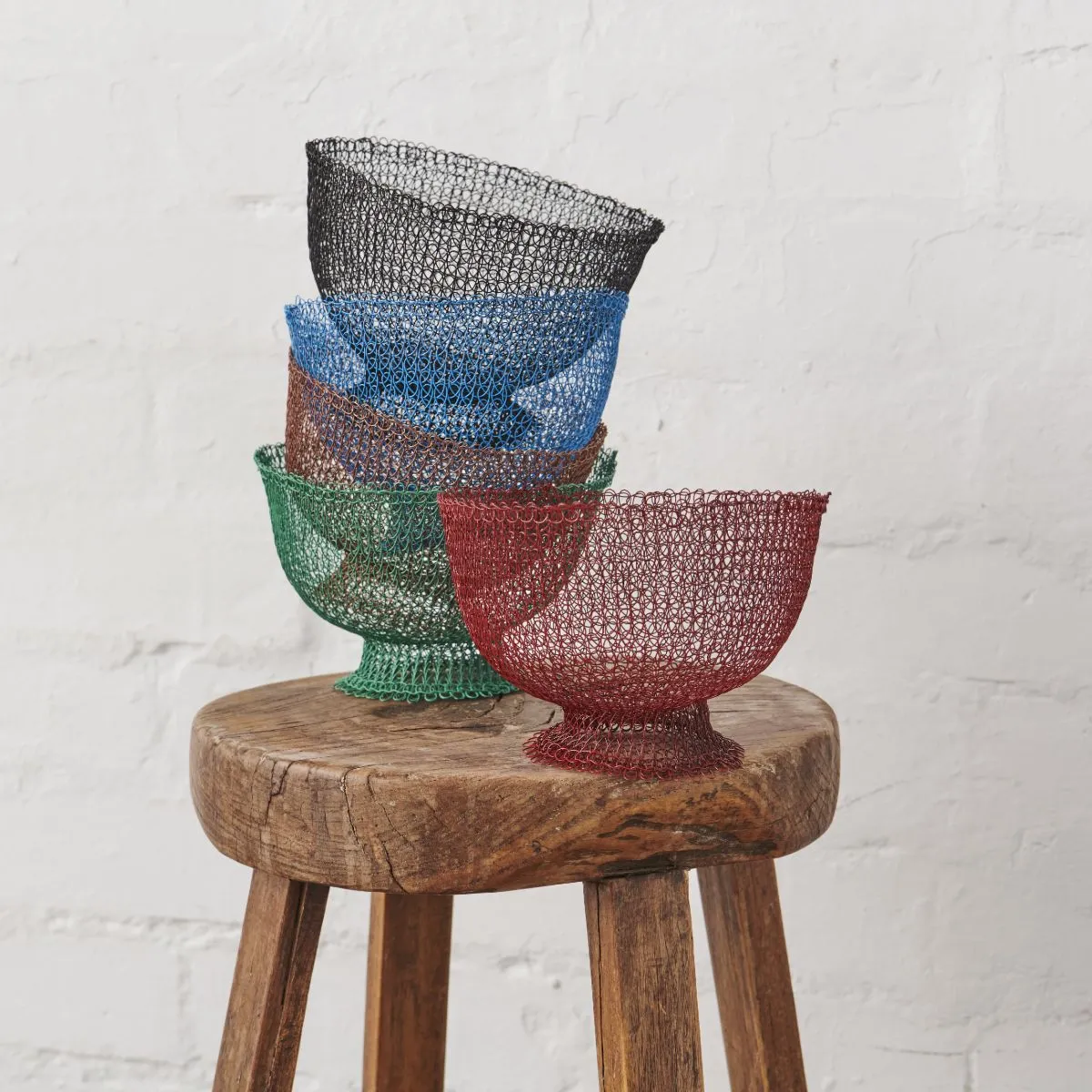 Hand Crochet Wire Baskets