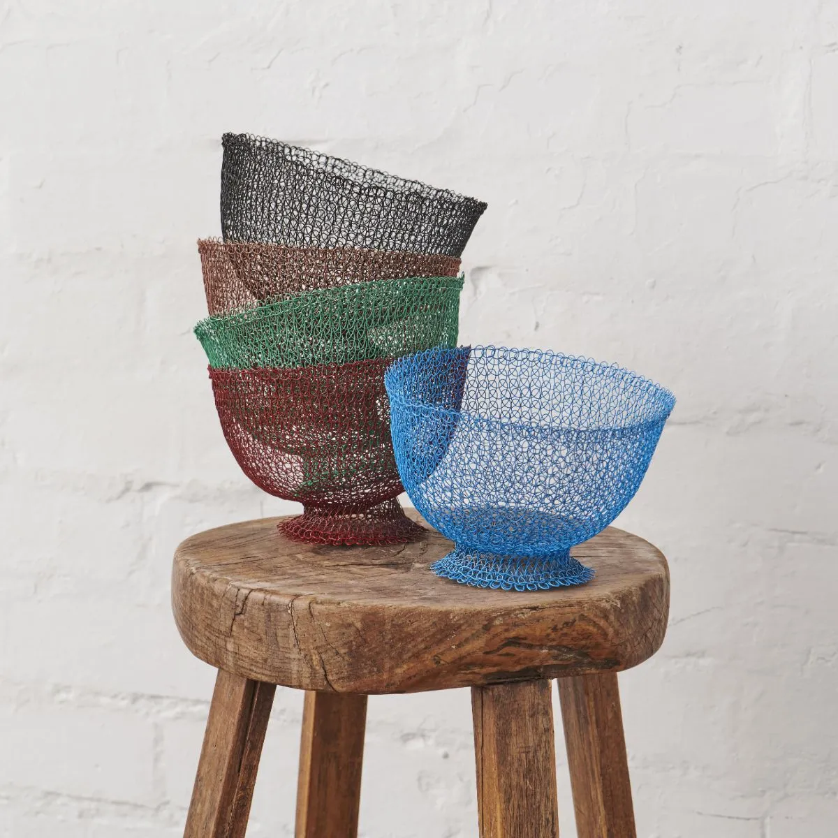 Hand Crochet Wire Baskets