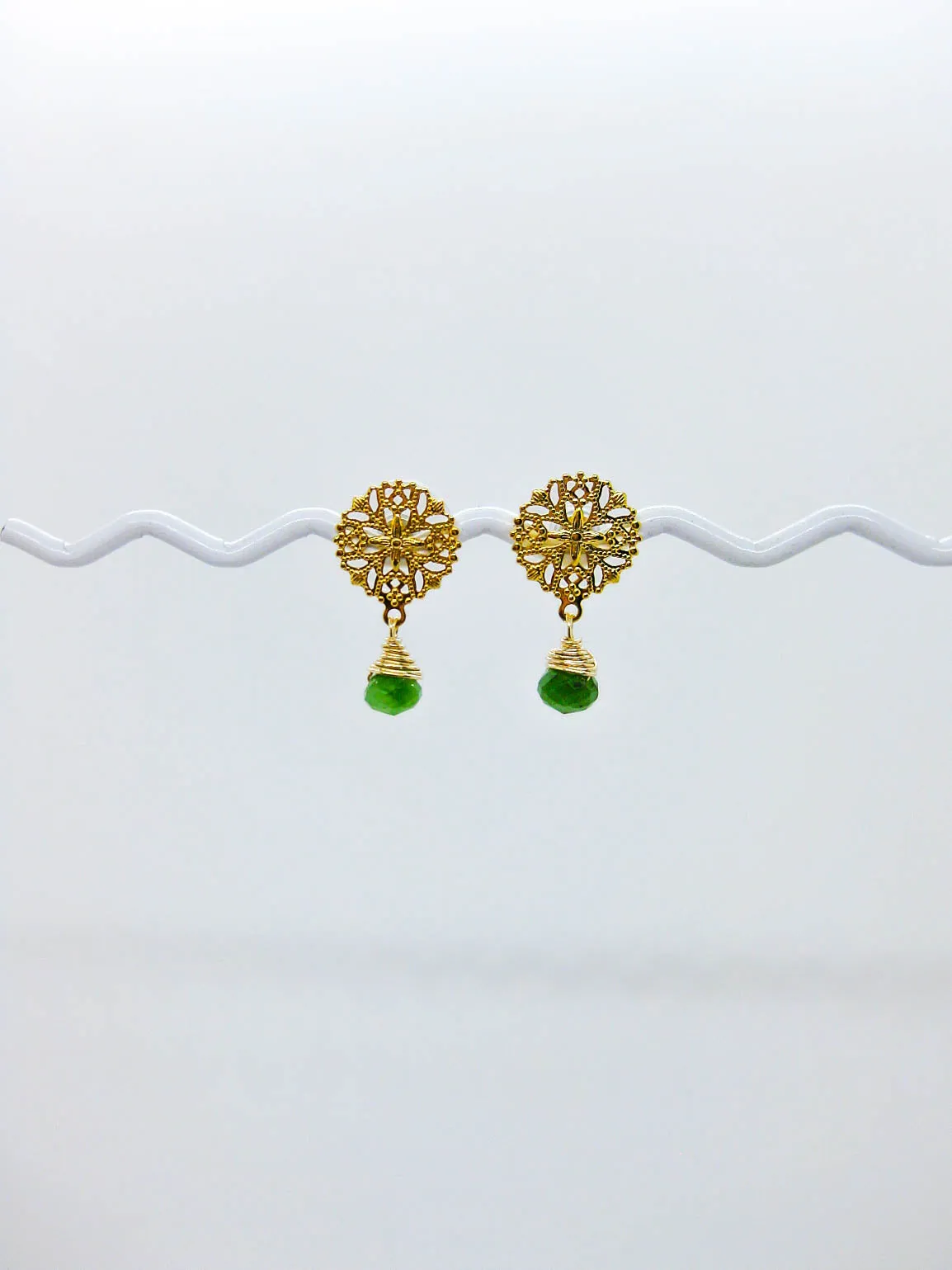 Jonquil: Jade Earrings - e637