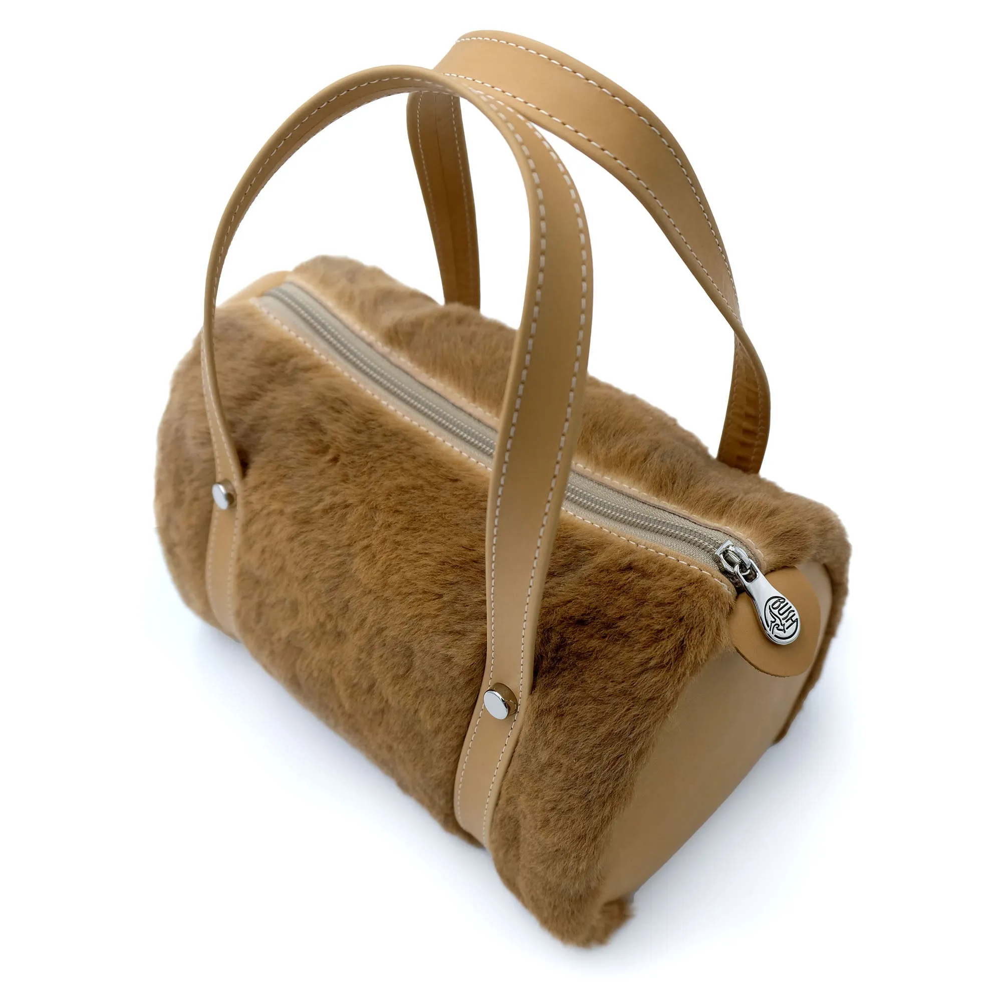 Kangaroo Fur Medium Barrel Bag - Genuine Kangaroo Fur Bag - 100% Australian Made