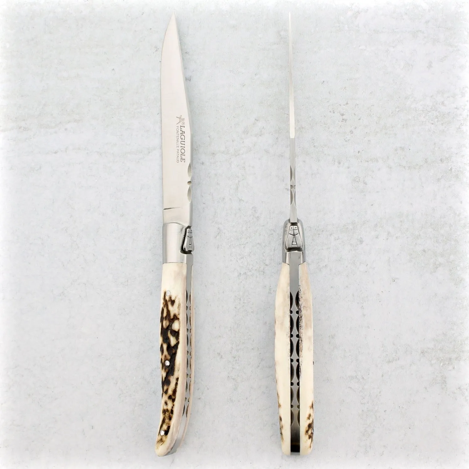 Laguiole Forged Steak Knives Deer Stag