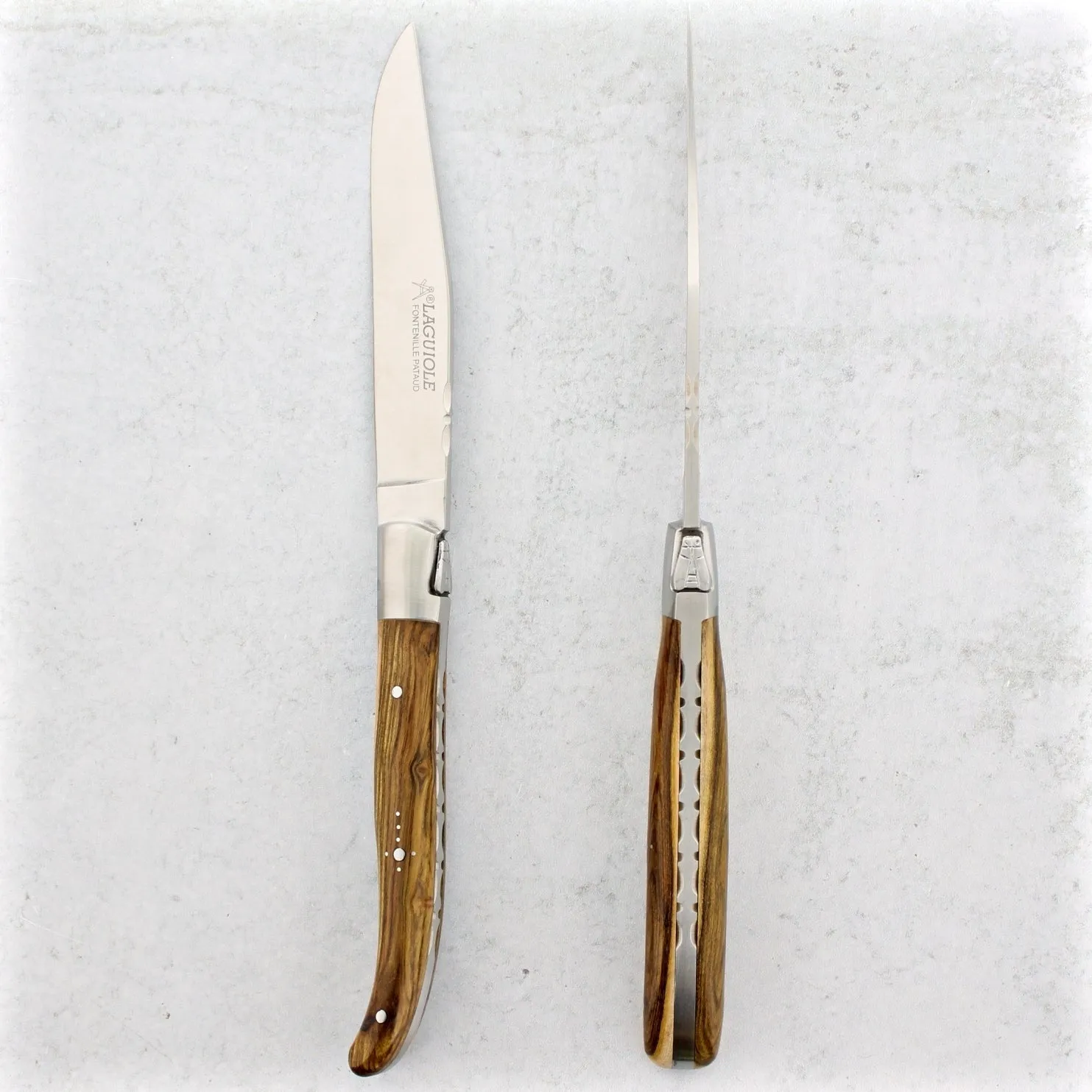 Laguiole Forged Steak Knives Pistachio Wood