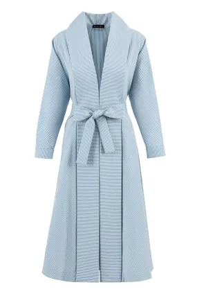 LINARIA STRIPED COTTON SEERSUCKER COAT DRESS