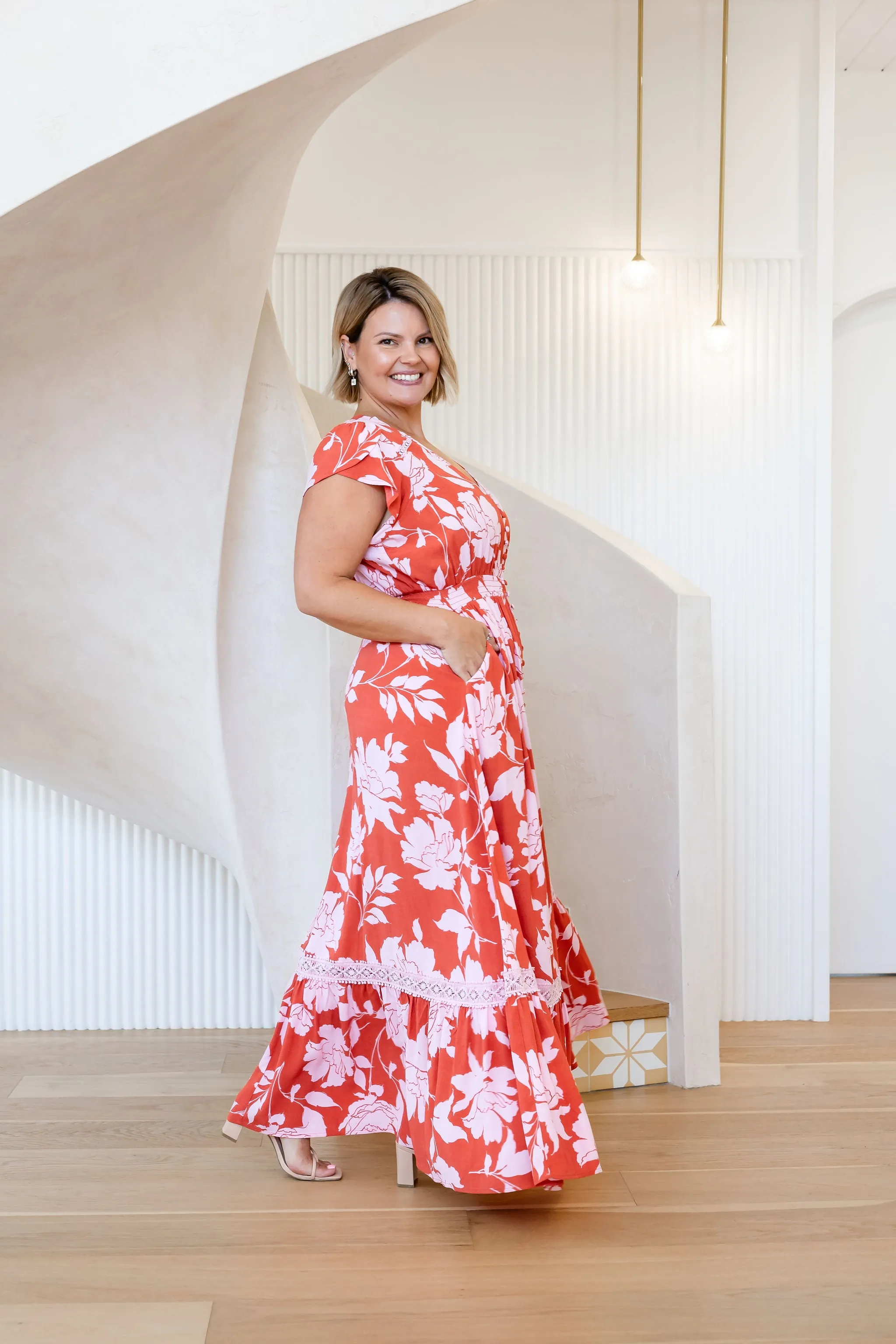 Louisa Maxi Dress in Flores