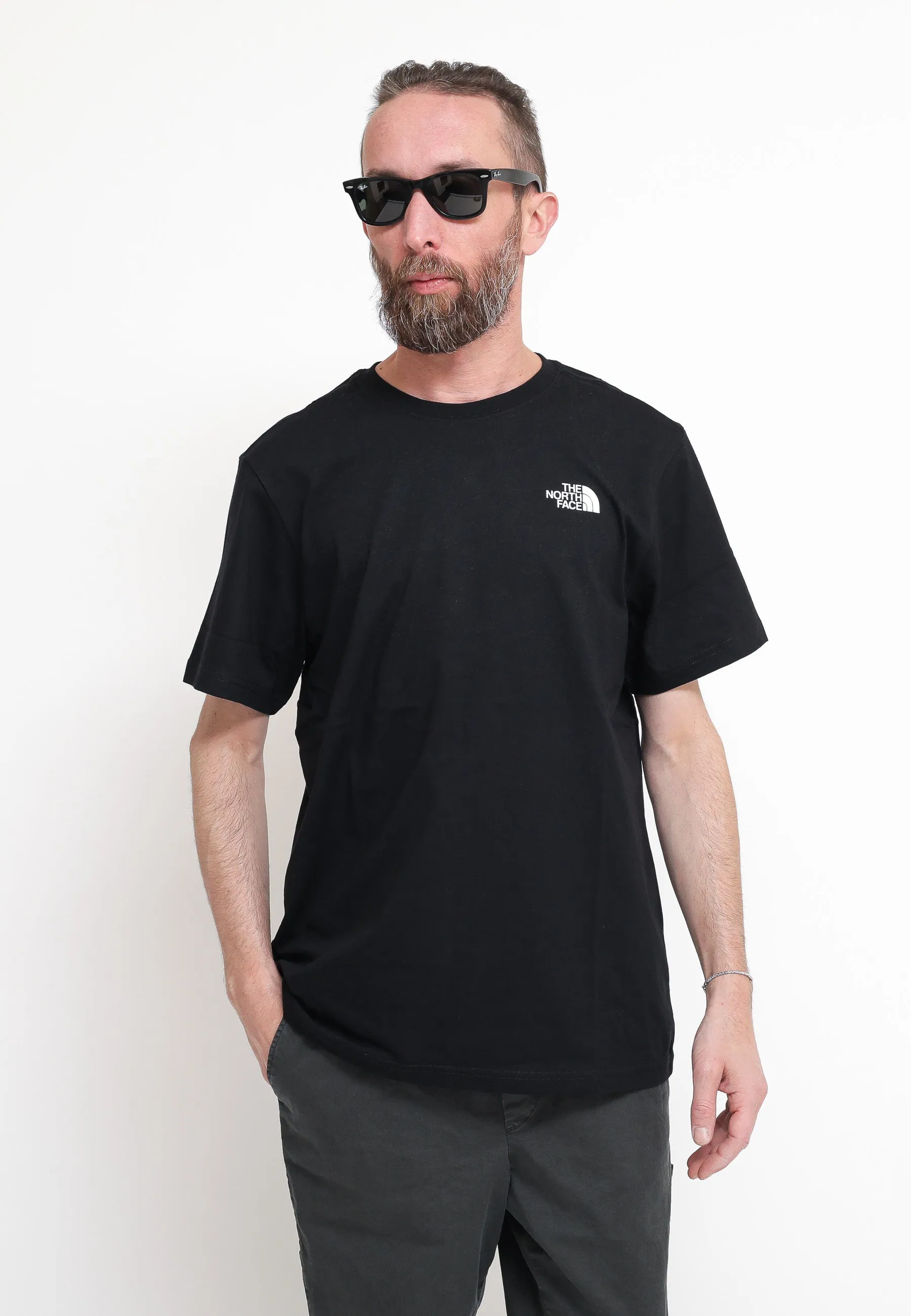 M New Odles Back Logo Tee TNF - Black