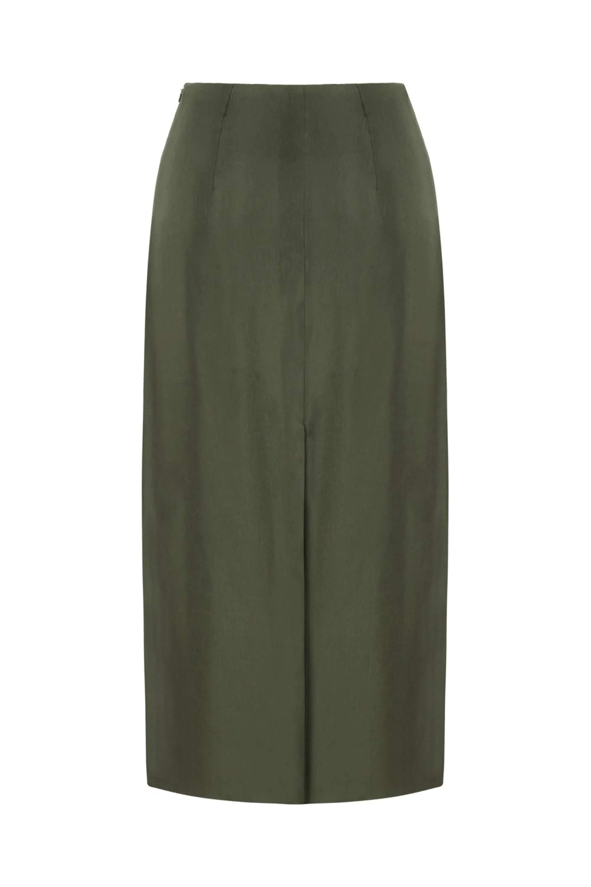 Midi Skirt with Back Slits