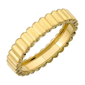 Mini Fluted Golden Ring