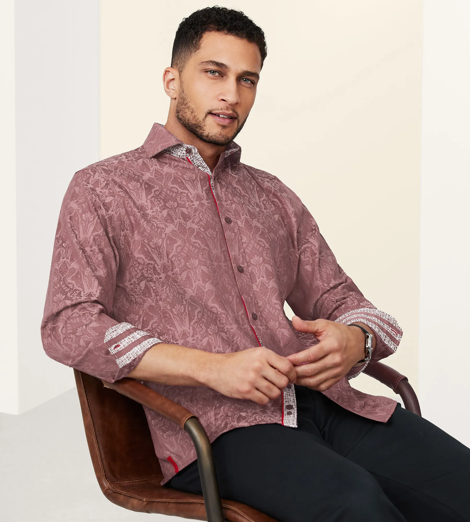 Modern Fit Long Sleeve Sport Shirt