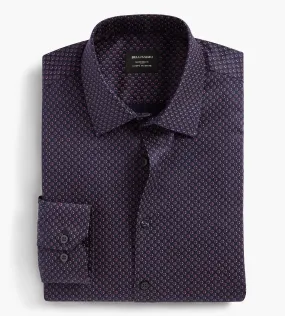 Modern Fit Non-Iron Printed Sateen Dress Shirt