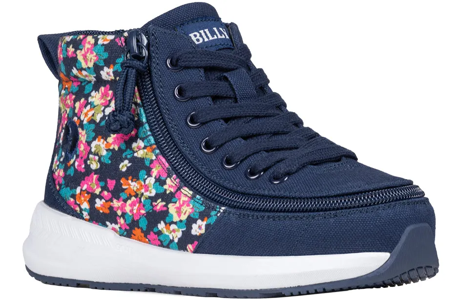 Navy Floral BILLY Goat Classic High Top AFO-Friendly Shoes