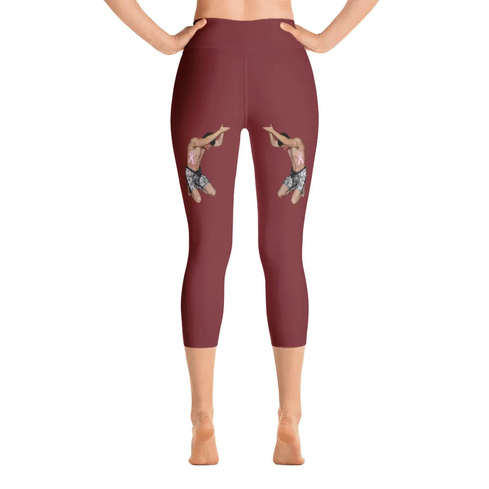 Our best viral leggings burgundy awesome goddess black letters