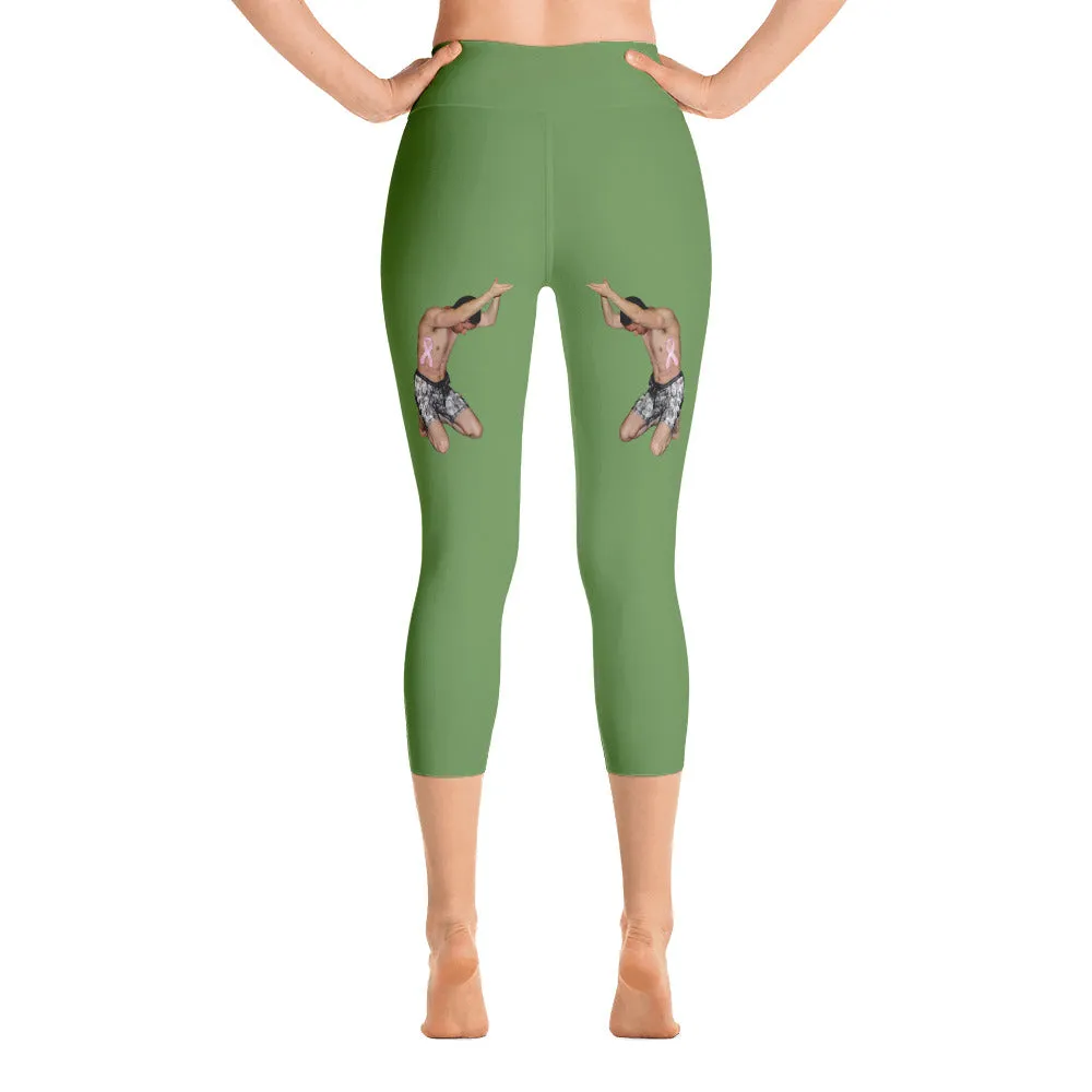 Our best viral leggings moss green woman power white letters