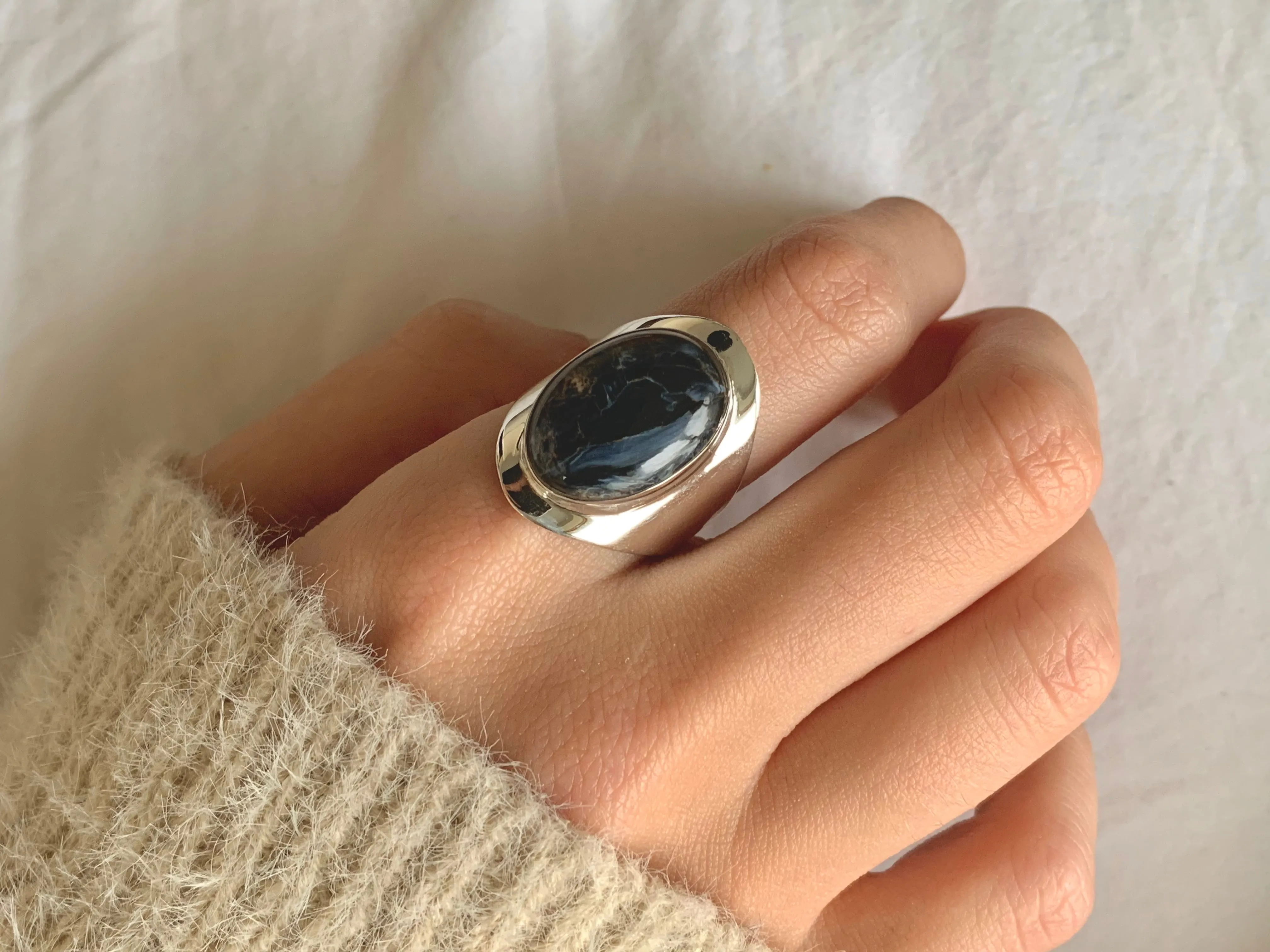 Pietersite Medea Ring - Medium Oval