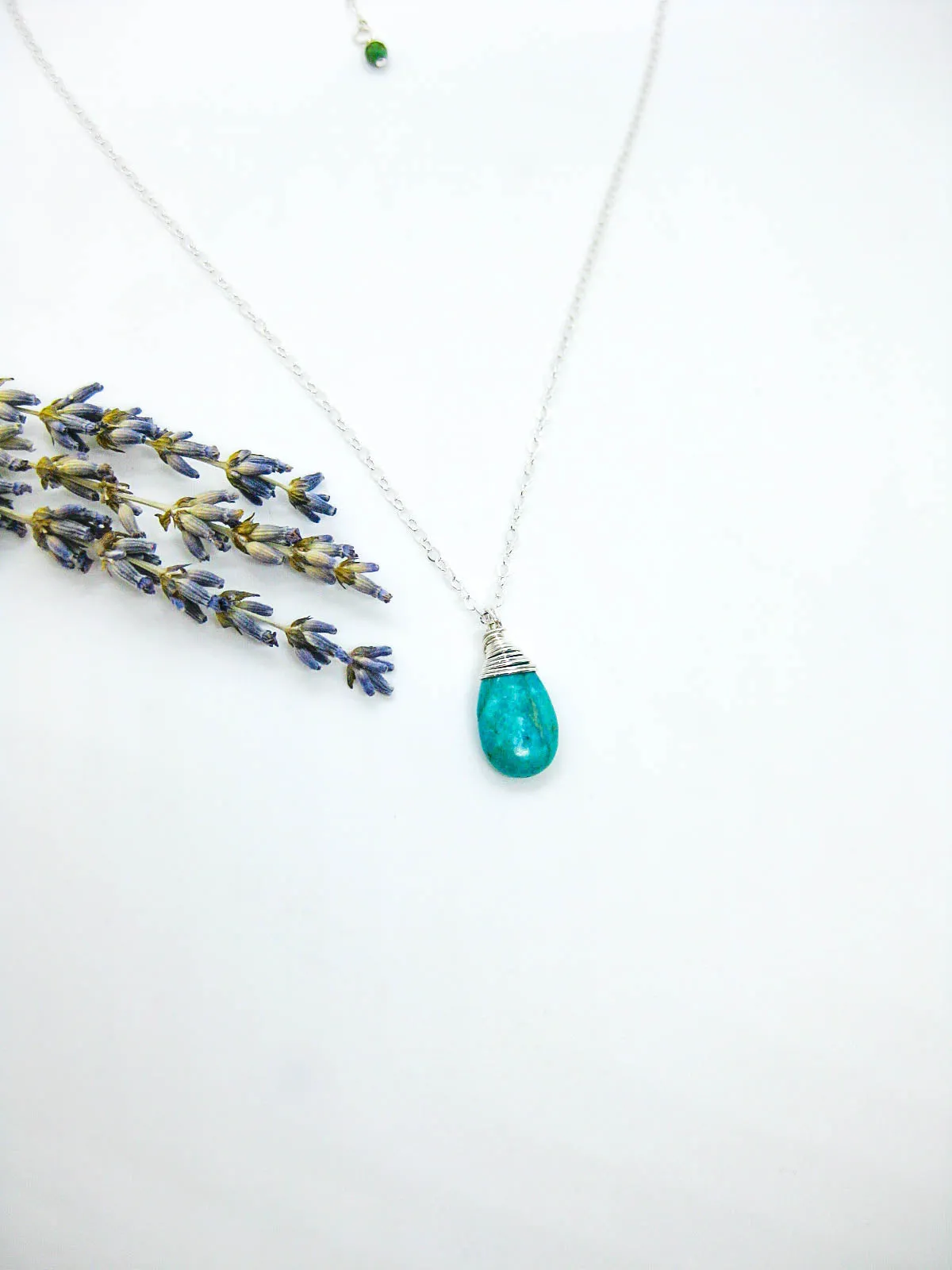 Poppy: Green Turquoise Necklace - n638