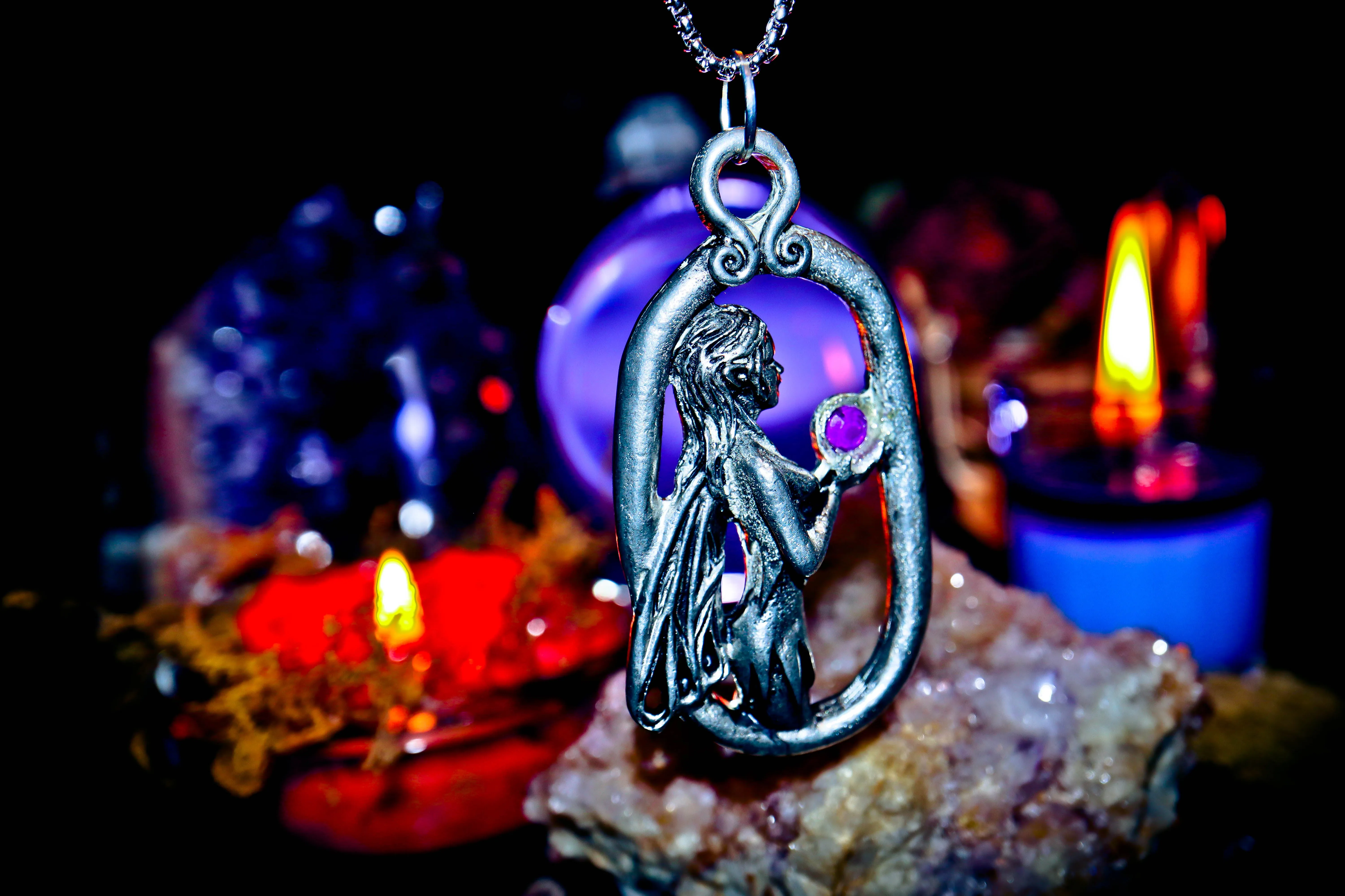 PSYCHIC VISION Faerie / Fairy Guardian Amulet of Good Luck & Wealth! Dryad Fae Forest of Ancient Wisdom MAGIC! Swirling Light   Energy! $$$