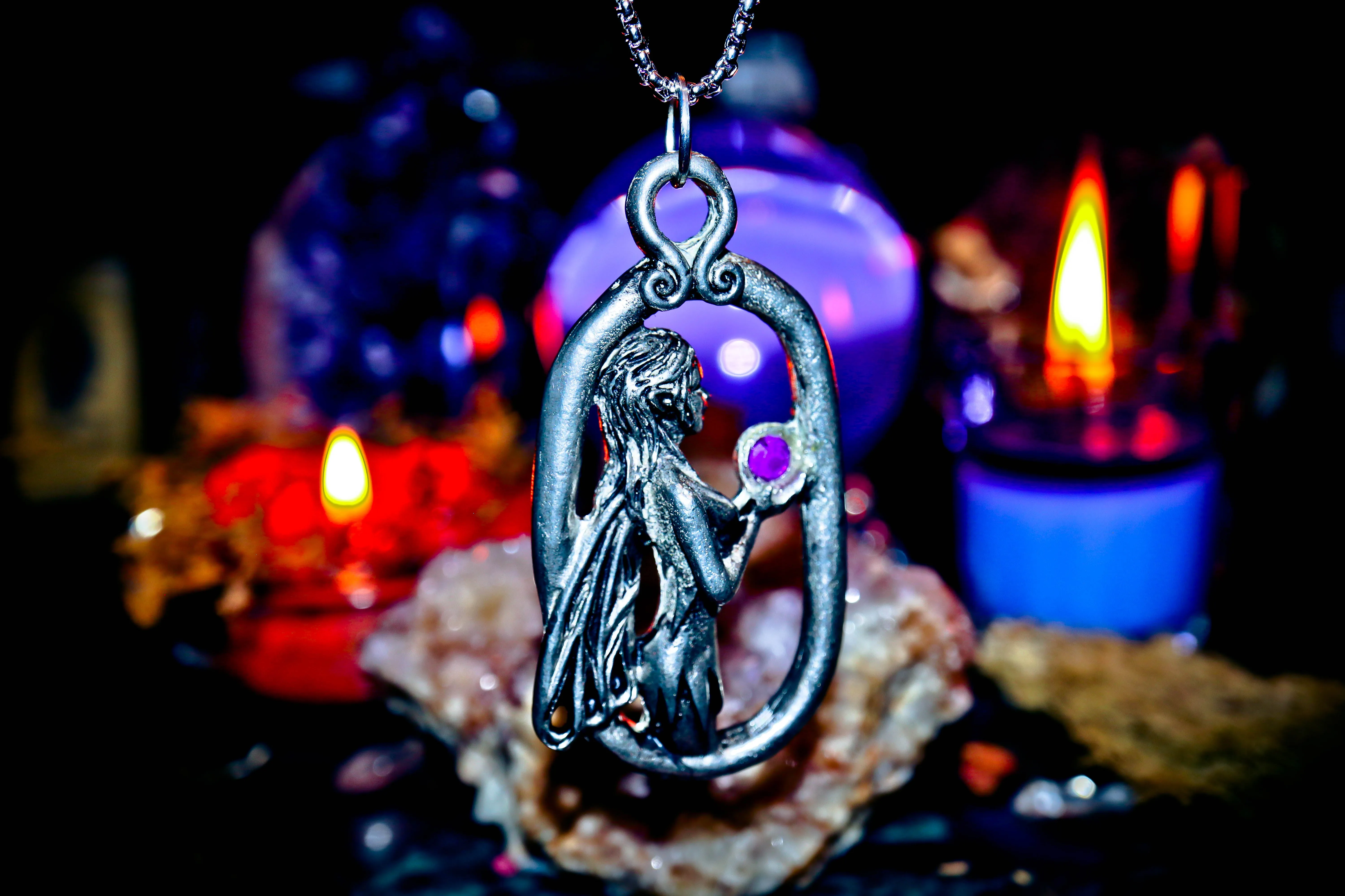 PSYCHIC VISION Faerie / Fairy Guardian Amulet of Good Luck & Wealth! Dryad Fae Forest of Ancient Wisdom MAGIC! Swirling Light   Energy! $$$