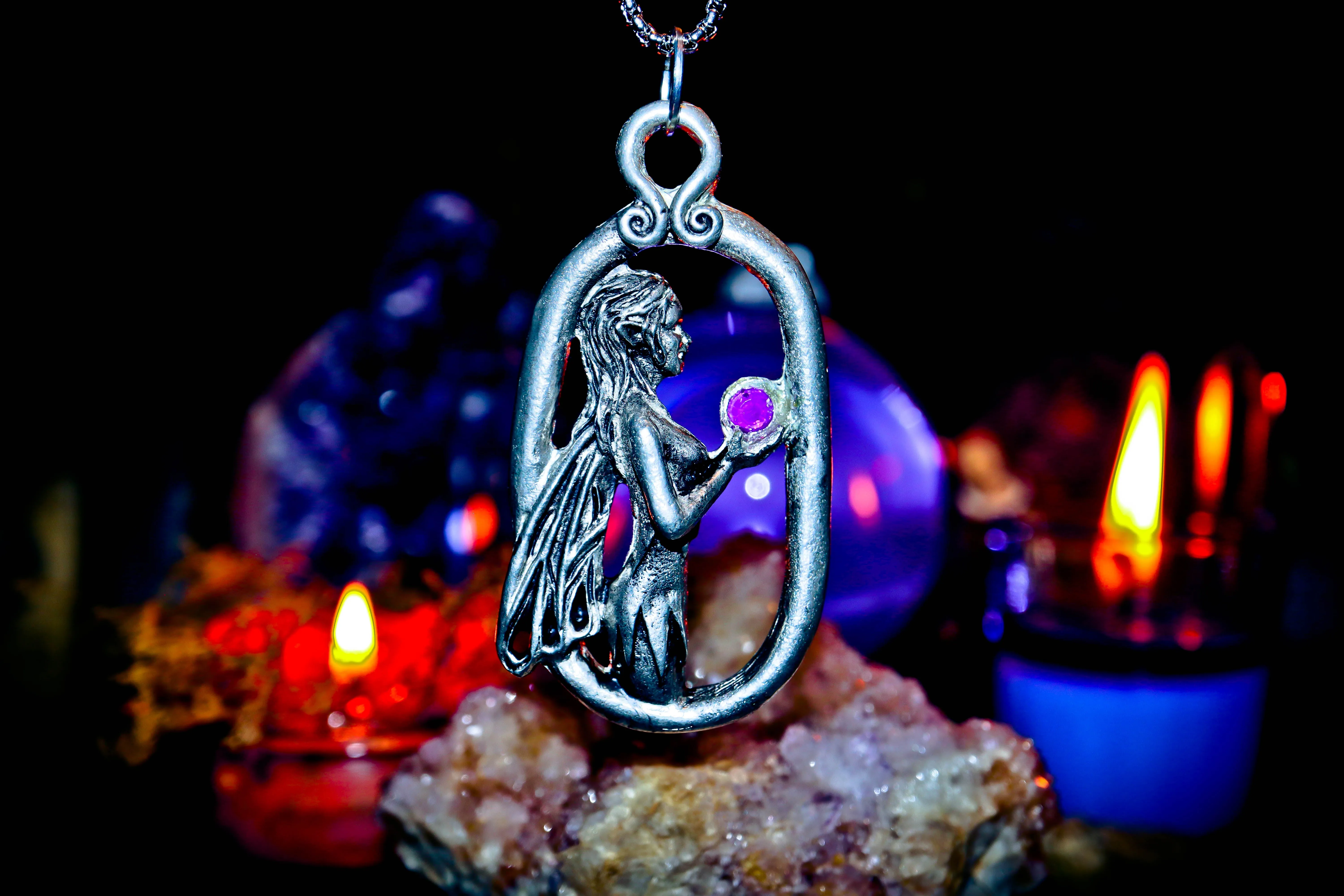 PSYCHIC VISION Faerie / Fairy Guardian Amulet of Good Luck & Wealth! Dryad Fae Forest of Ancient Wisdom MAGIC! Swirling Light   Energy! $$$