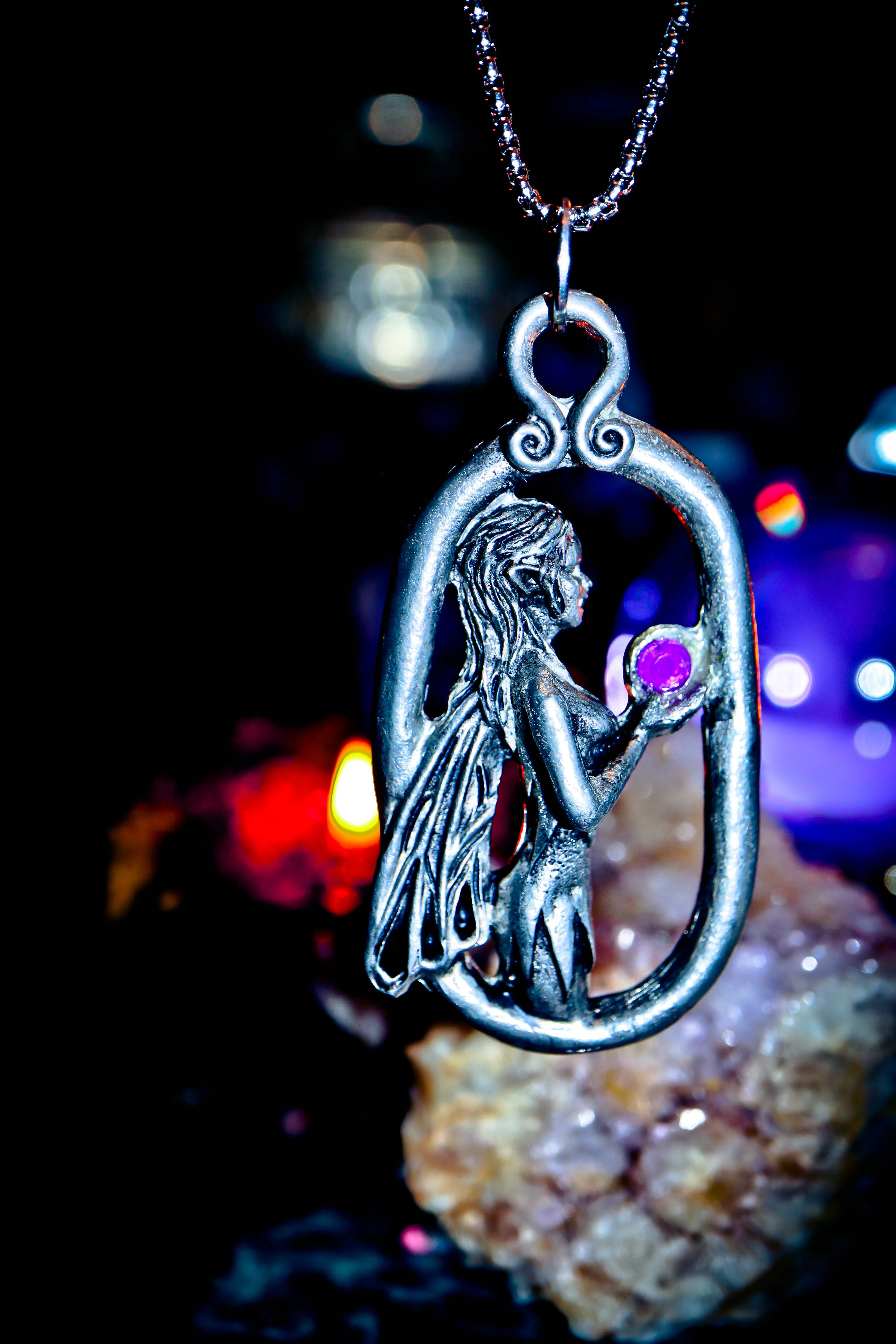 PSYCHIC VISION Faerie / Fairy Guardian Amulet of Good Luck & Wealth! Dryad Fae Forest of Ancient Wisdom MAGIC! Swirling Light   Energy! $$$