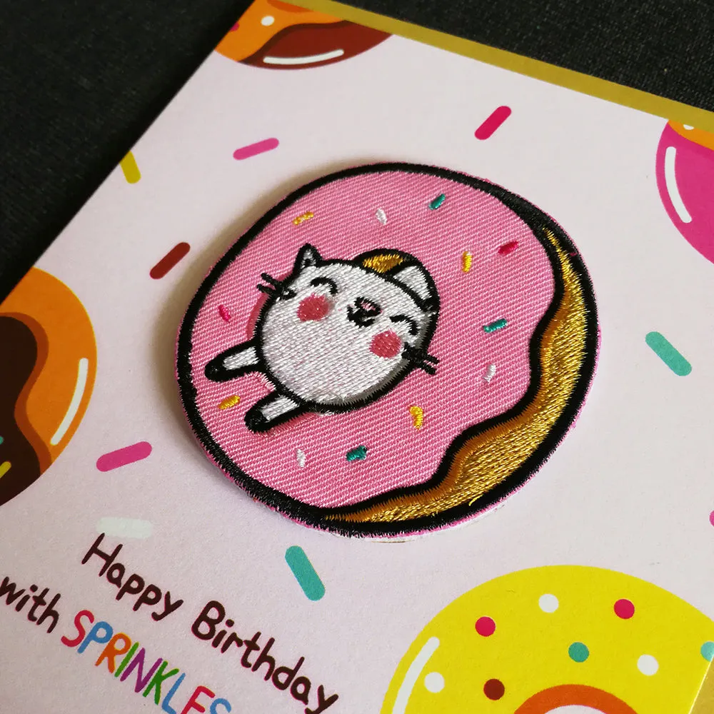 "Donut" Iron-On Patch Card