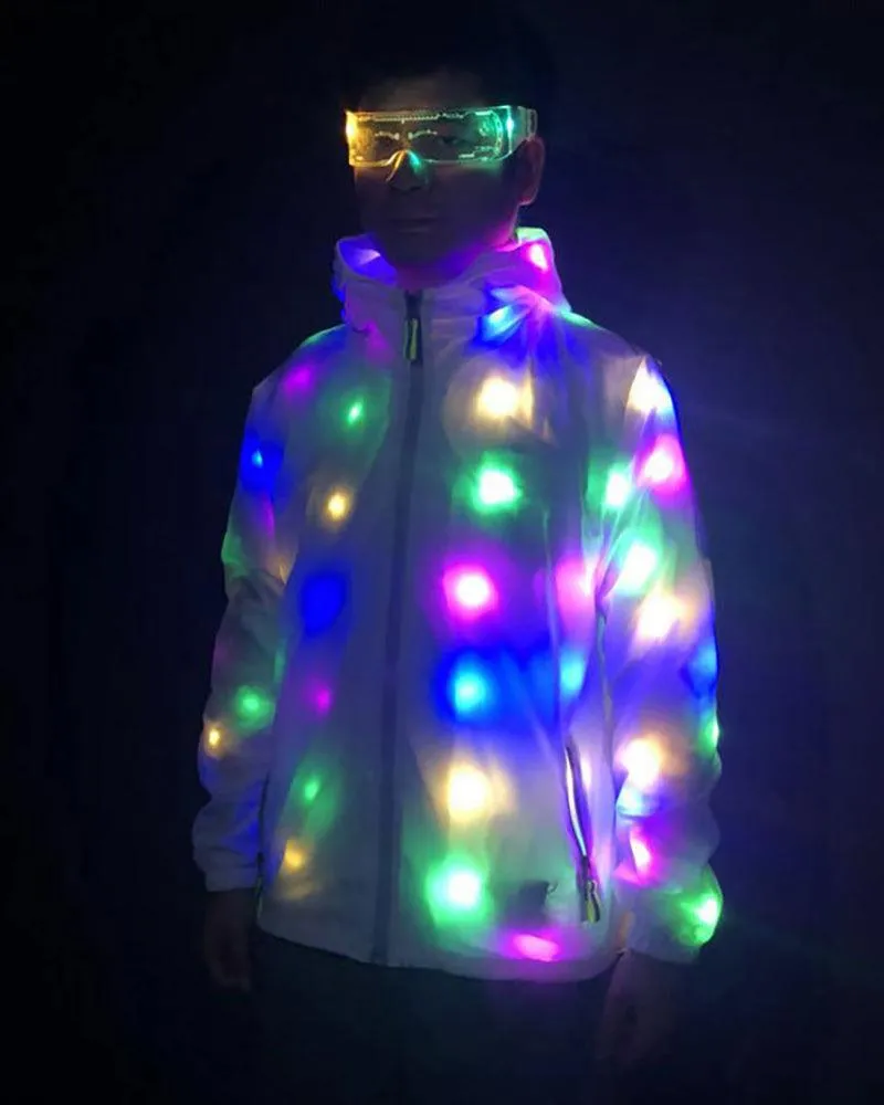 Rave Clothing Led Colorful Light Up Jacket