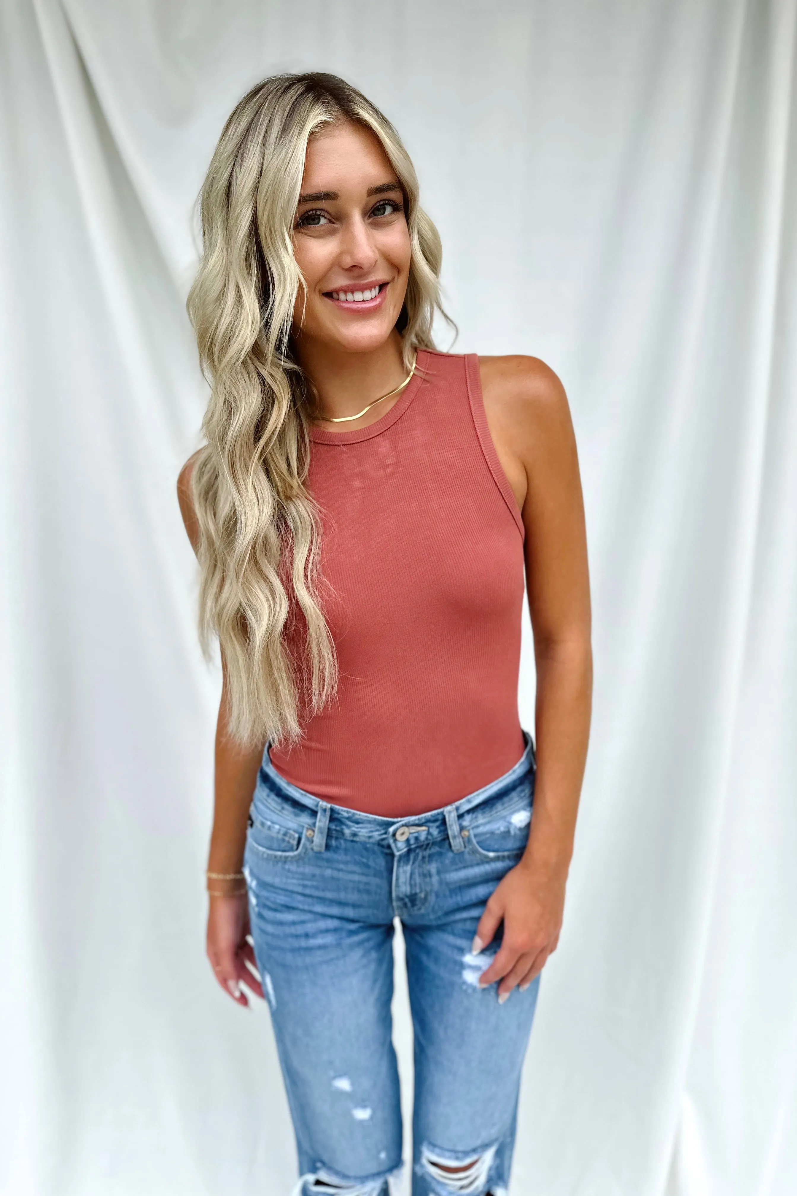 Ribbing It Marsala Bodysuit