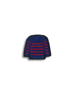 Sailor striped shirt embroidered brooch - SAINT JAMES x Macon & Lesquoy (BLEU/ROUGE)