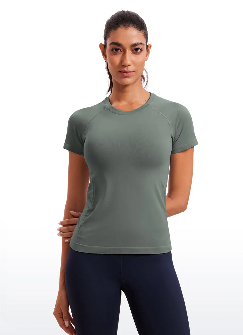 Seamless High Neck Short Sleeves