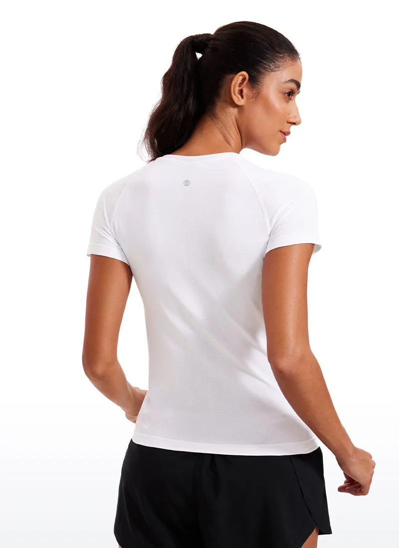 Seamless High Neck Short Sleeves