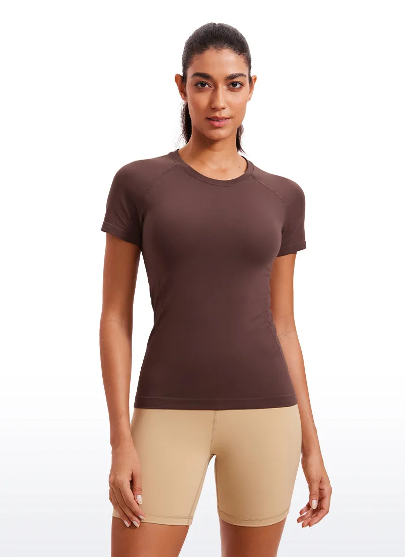 Seamless High Neck Short Sleeves