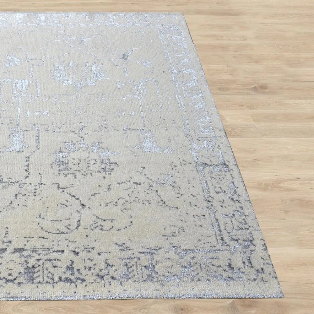 Shilka Cream and Grey Area Rug