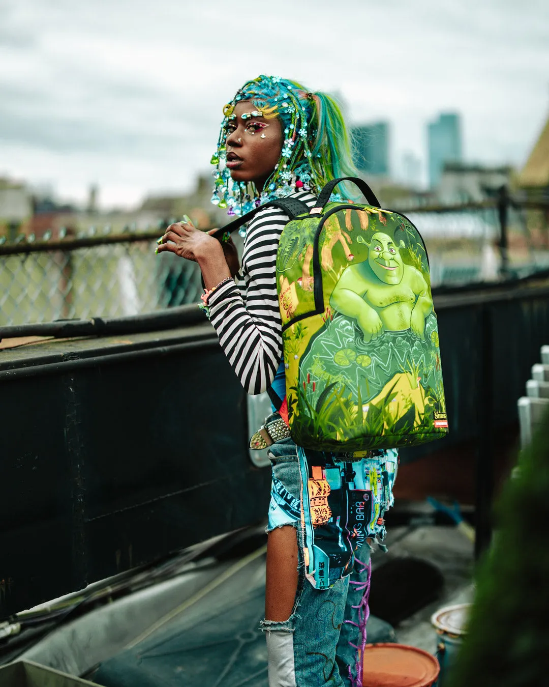 Sprayground Shrek Swamp Jacuzzi Backpack - Green / Avocado