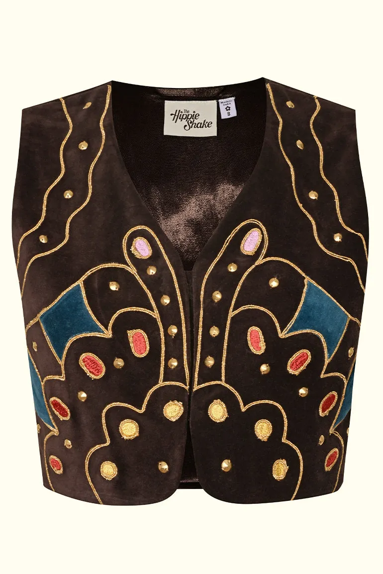 Sugar Mountain Velvet Butterfly Vest