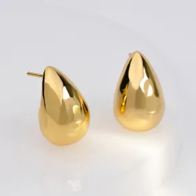 Teardrop Classic Gold 20mm Stud Earrings