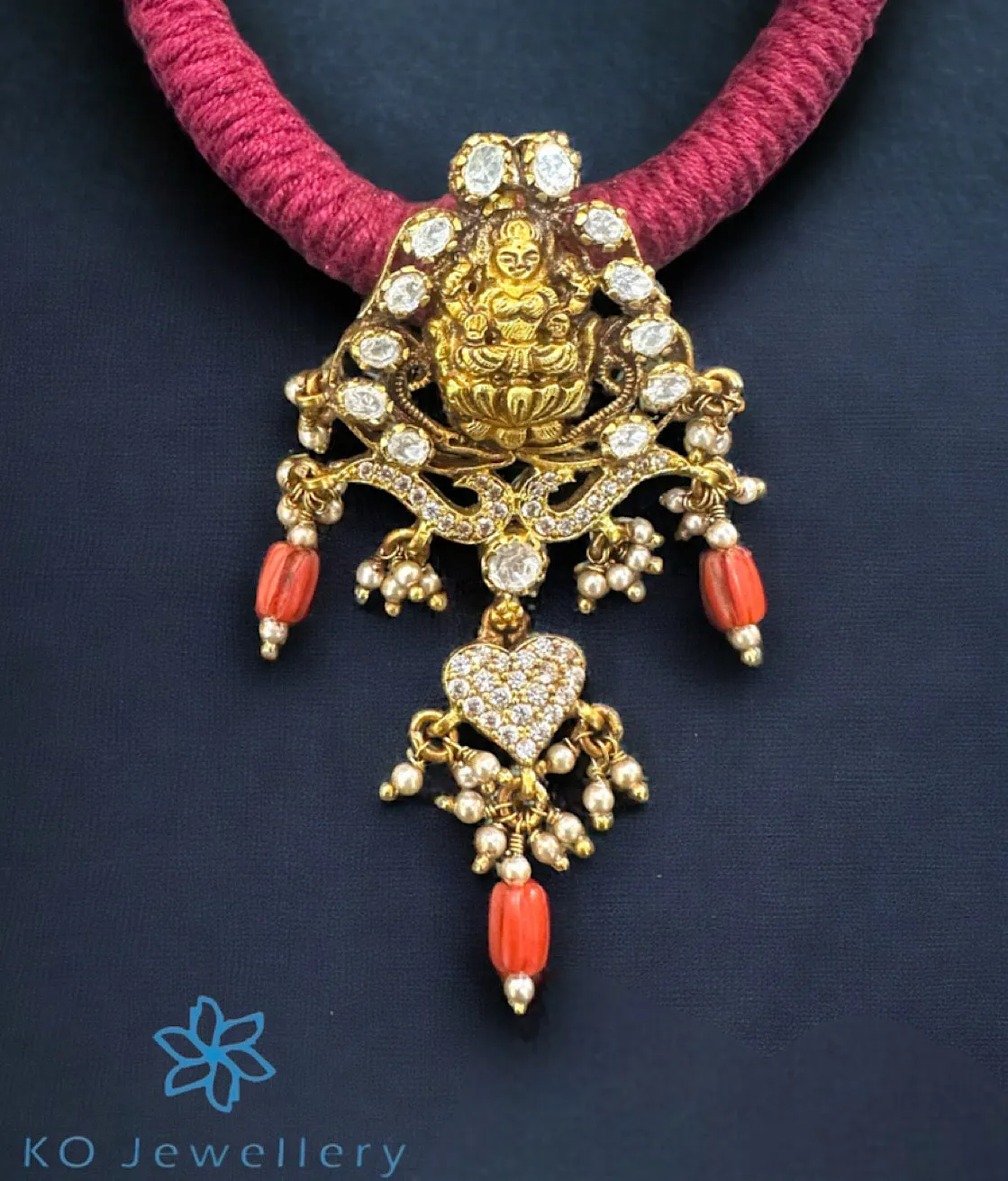 The Seethal Lakshmi Silver Thread Necklace