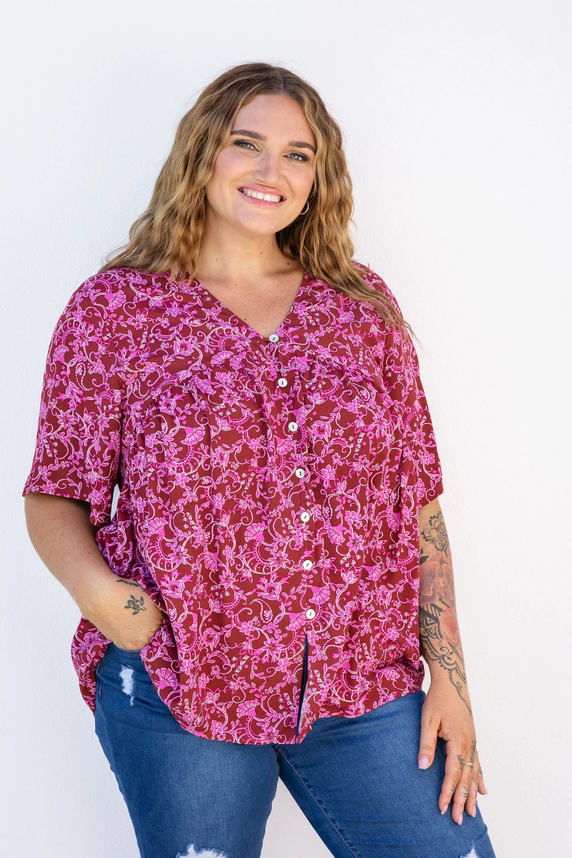 Tiggy Peak Top in Desert Rose