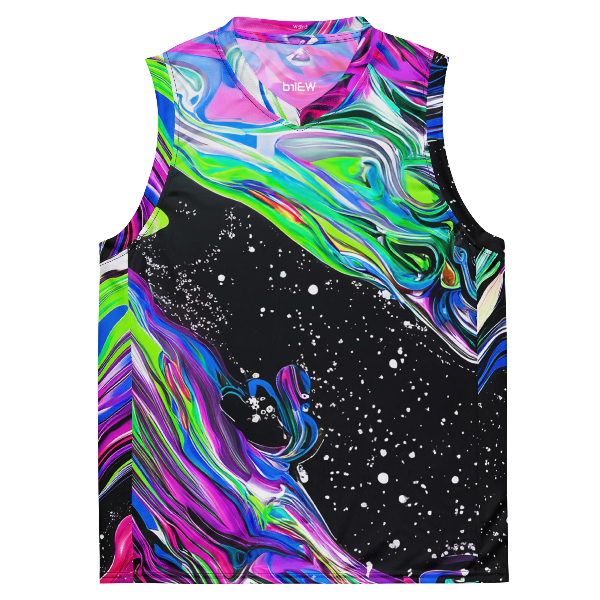 Trippy Color Swirls Sleeveless Basketball jersey