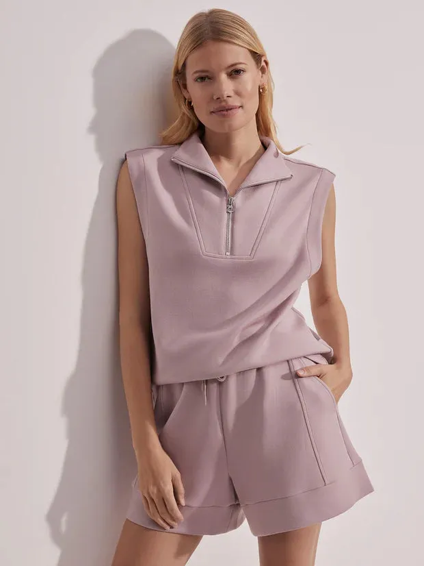 Varley Magnolia Half-Zip Tank - Ice Mauve