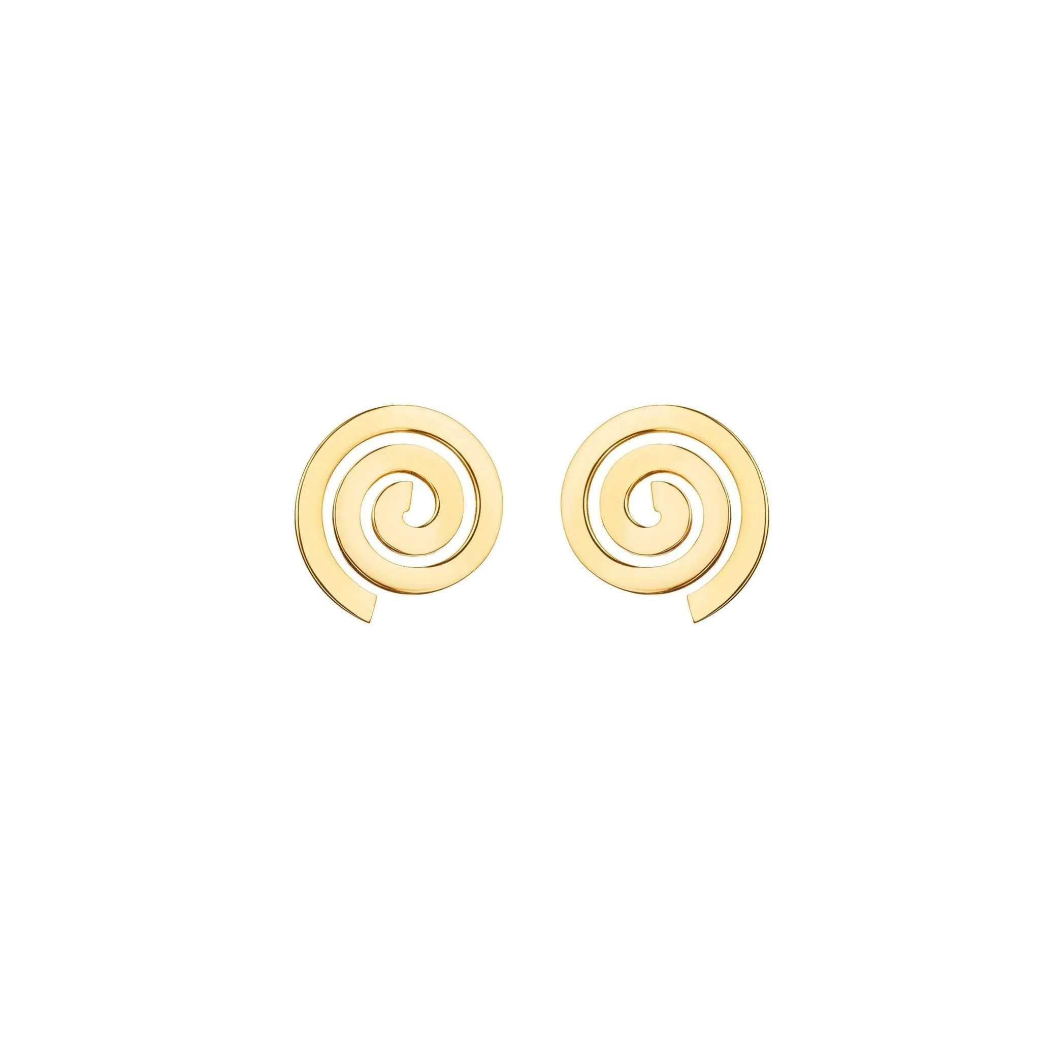 Yellow Gold Essence Stud Earrings with Cone