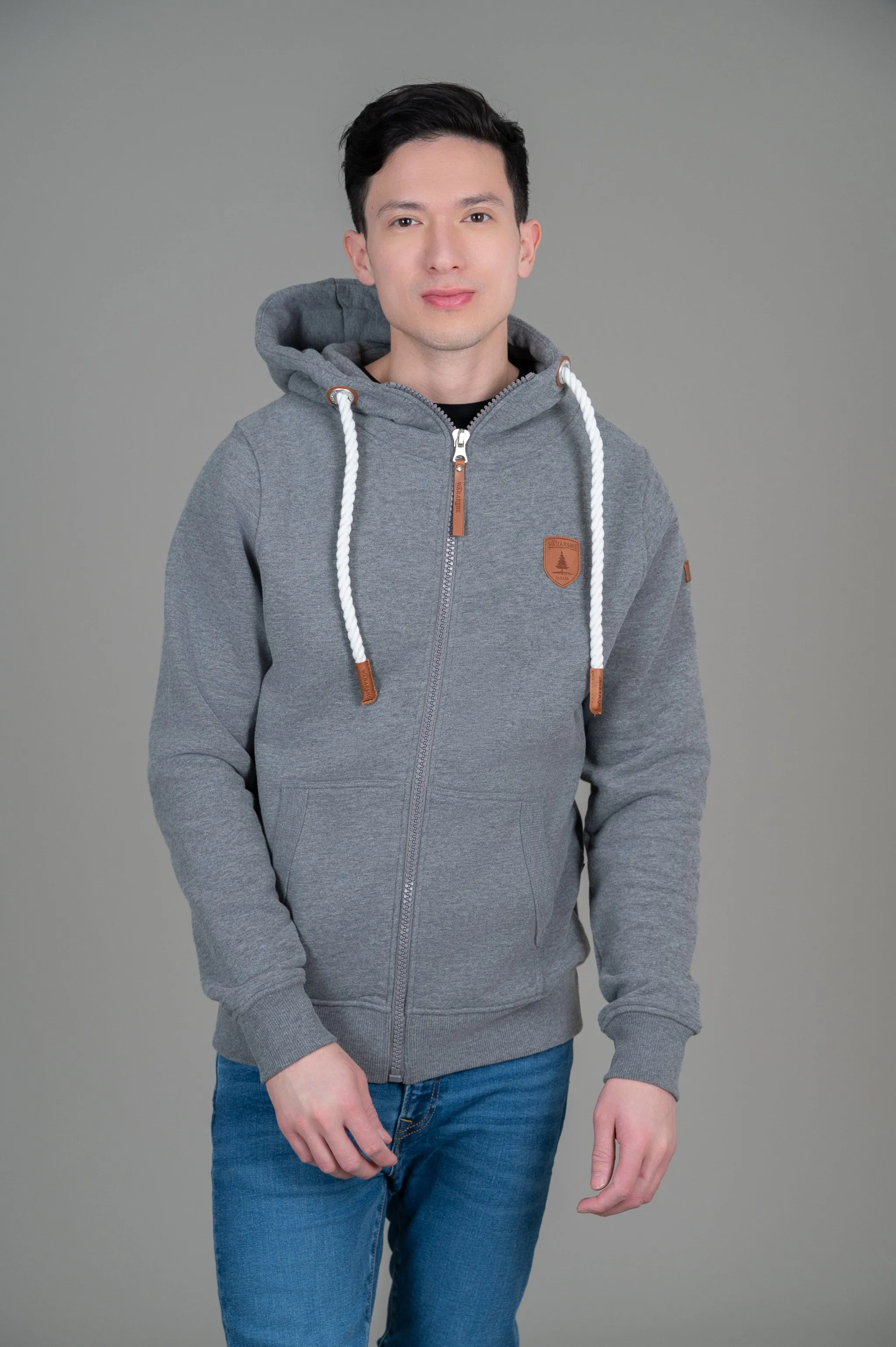 Zeus Dark Heather Grey Zip Hoodie